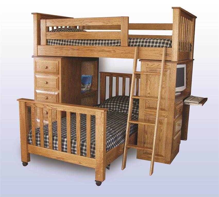 Amish Kids' Double Loft Bed