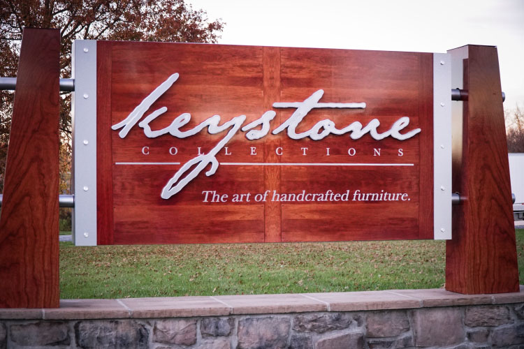 Keystone Collections sign outside of the facility