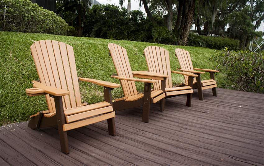 Amish Folding Poly Wood Adirondack Chairs