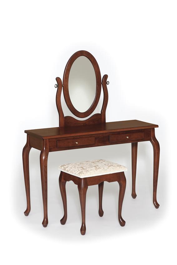 Amish Traditional Queen Anne Dressing Table Vanity