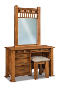 Amish Sequoyah Four Drawer Vanity Dressing Table