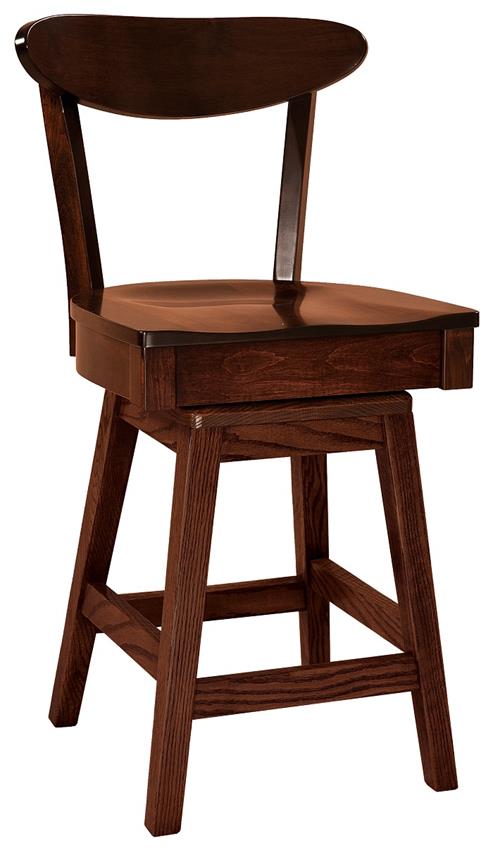 Amish Hawthorn Swivel Bar Stool