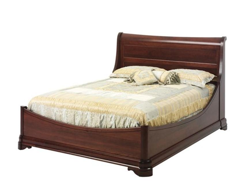 Amish Louis Philippe Euro Sleigh Bed