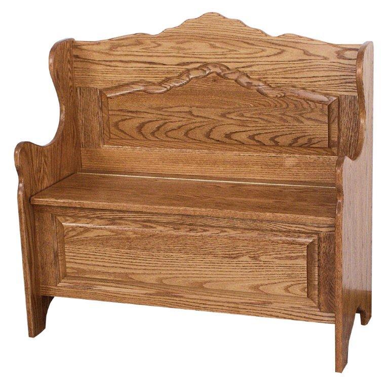 Amish Sunrise Raised Panel Storage Bench