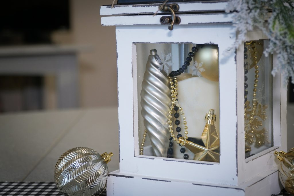 lantern with ornaments close up 