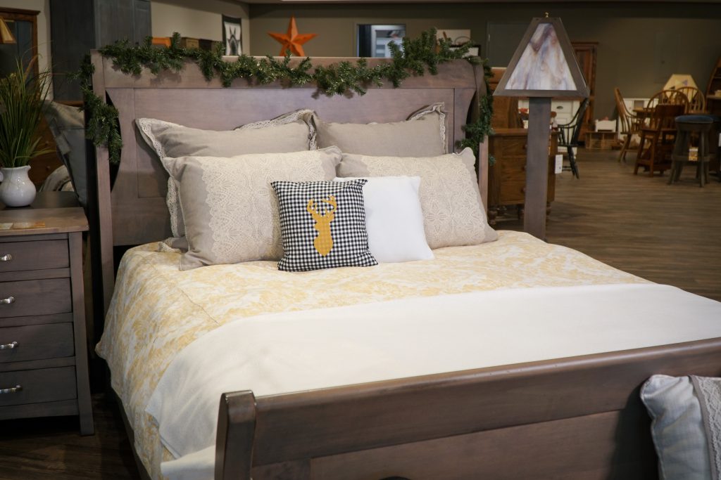 Transitions sleigh bed decorated 