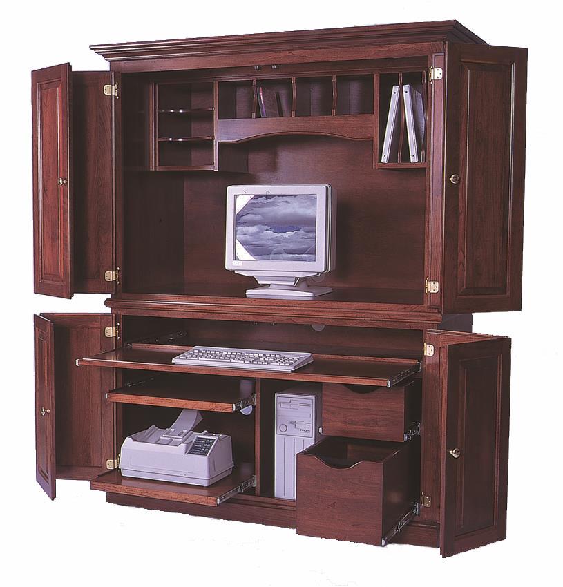 Amish Deluxe Computer Armoire Desk