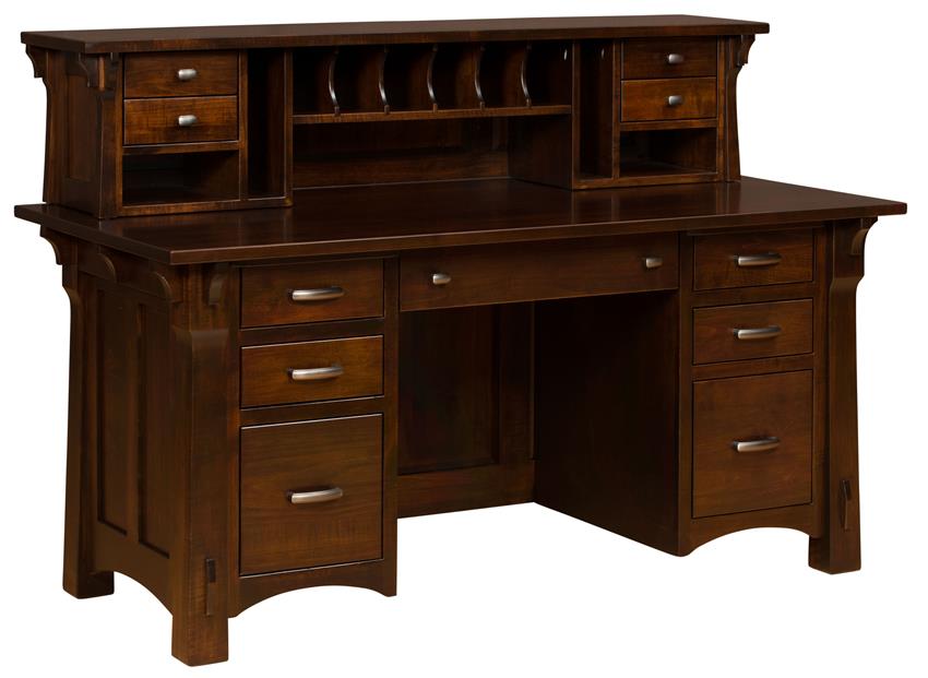 Amish Manitoba Executive Desk with Optional Topper