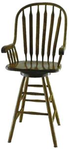 Amish Paddle Back Windsor Barstool Amish Paddle Back Windsor Barstool custom-painted green