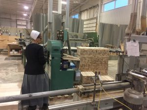 Making chair legs at the HW Chair Woodshop in Ohio.