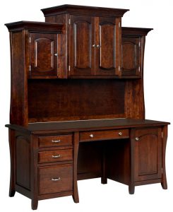 Amish Kingsman Executive Desk with Optional Hutch