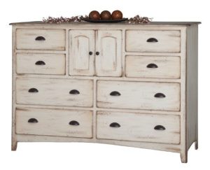 Amish Watford Solid Wood 44" High Dresser with Optional Mirror
