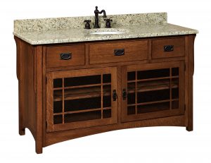 Amish 60" Henderson Mission Single Bathroom Vanity Cabinet