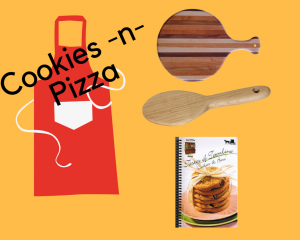 Fun Amish kitchen accessories for cookie and pizza making.