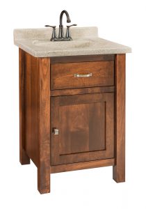 Mt Elbert - Small Brown Maple Free Standing Bathroom Vanity - Quick Ship