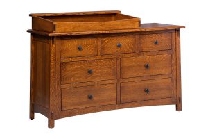 Amish San Marino Seven Drawer Changing Dresser