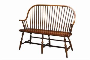 Amish Furniture Continuous Arm New England Windsor Bench