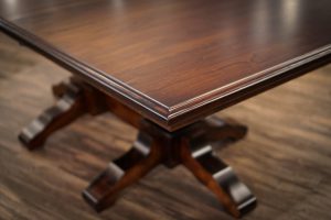 The Kingston Dining Table with standard varnish.