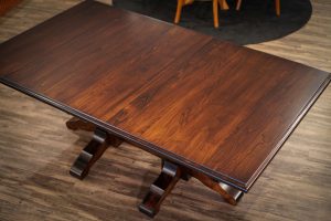 The Kingston Dining Table with standard varnish.