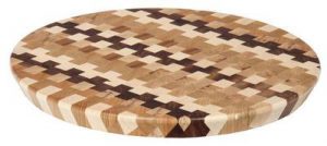 Amish End Grain Checked Large Lazy Susan
