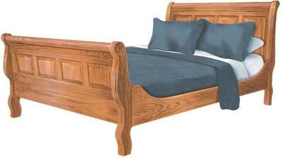 Amish Scarbough Sleigh Bed