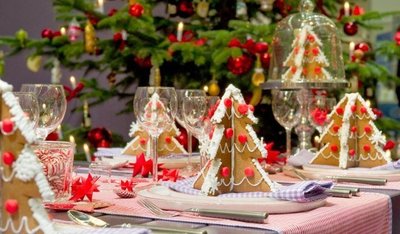 Christmas table decor.