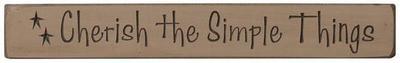 Primitive Cherish the Simple Things Shelf Setter