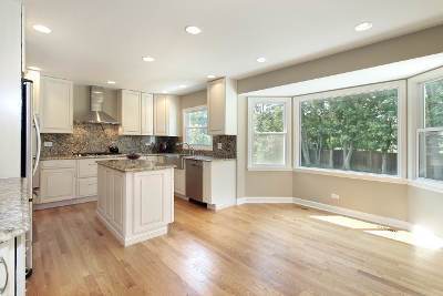 Kitchen windows just right for a nook area.