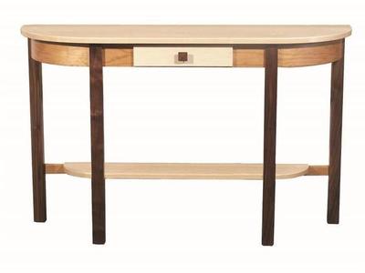 Amish Trinity Half Moon Console Table