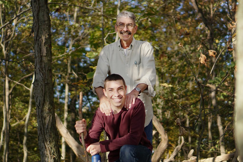 Jake with his dad.