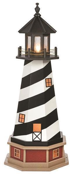 Amish Cape Hatteras NC Hybrid Garden Lighthouse with Base