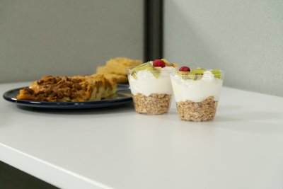 Refreshing Parfait for Amish breakfast in bed.