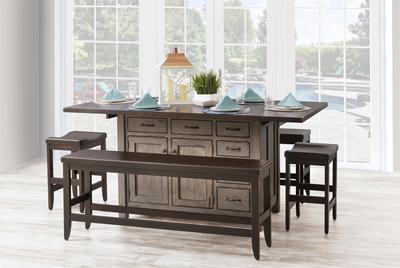 Amish Ancient Mission Kitchen Island with distressing