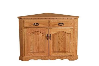 Amish Solid Wood Corner Buffet Cabinet