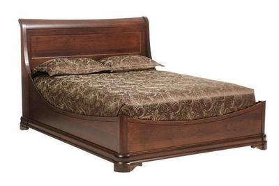 Amish Versailles Euro Sleigh Bed