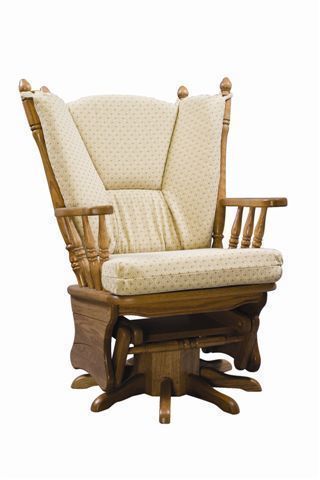 Amish Virginia Upholstered Gliding Swivel Rocking Chair