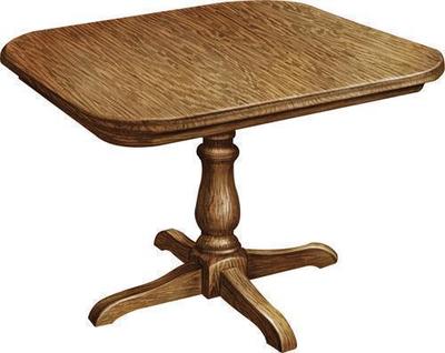 Amish Boston Single Pedestal Table