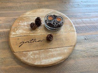 DIY Table Centerpiece with Coffee Beans and Candles