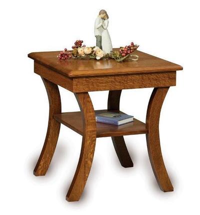 Amish Carlisle Open End Table with Shelf