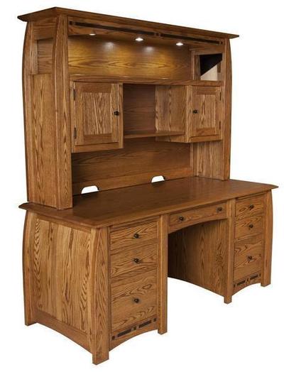 Amish Boulder Creek Desk with Optional Hutch