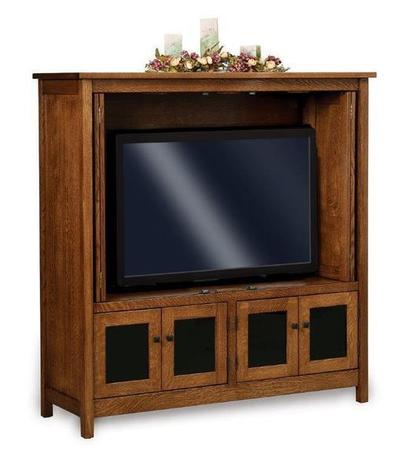 Amish Centennial Mission TV Cabinet with Stereo Area