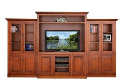 Buckingham Entertainment Center with Optional Side Bookcases