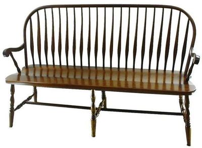 Amish Bent Feather Windsor Bench