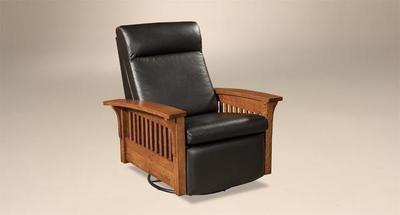 Amish Hoosier Glider Recliner with Swivel
