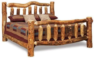 Amish Rustic Log Bed
