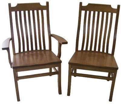 Amish Big and Tall Mission Dining Chair