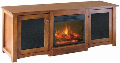 Amish Flint Electric Fireplace TV Stand