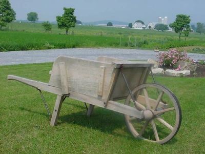 Amish Old Fashioned Wheelbarrow Large Rustic