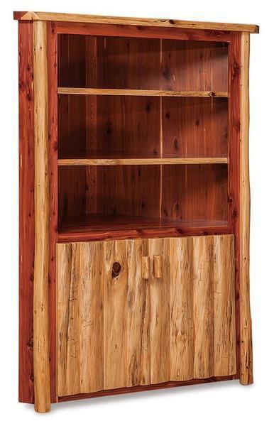 Amish Rustic Log Corner Hutch