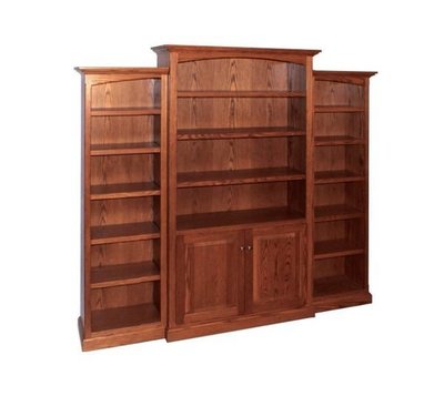 Amish 3 Unit Deluxe Traditional Bookcase